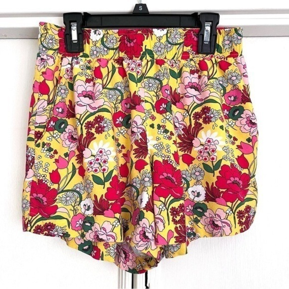 Bando Chill Shorts Womens Small Sunshine‎ Super Bloom Colorful Maximalism Beach